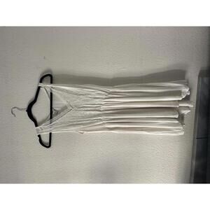 H&M White Sleeveless Mini Dress with lace Detail